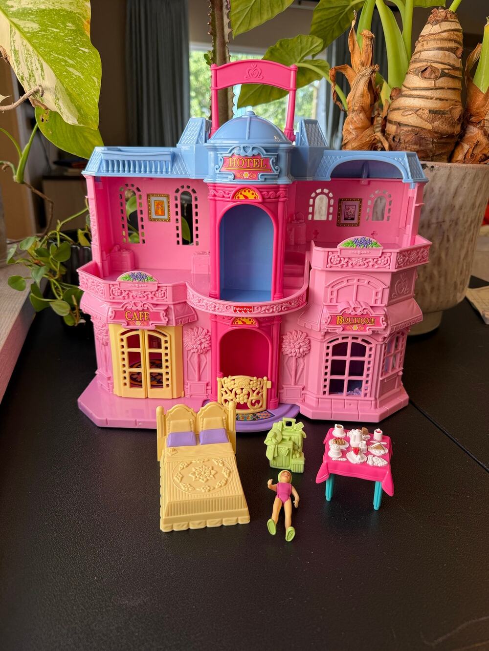Vintage Fisher Price Sweet Streets Grand Hotel With Some Accessories